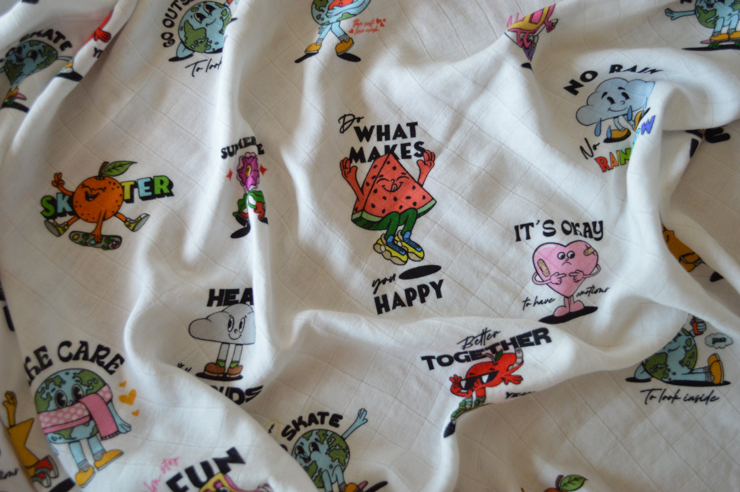 Muslin Swaddle - Retro Party + Tiny Cupids (2 pack)